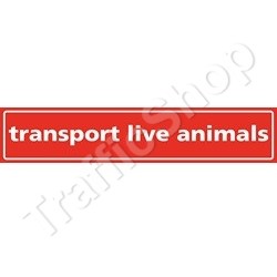 Autobord TRANSPORT LIVE ANIMALS magneet 25x5cm